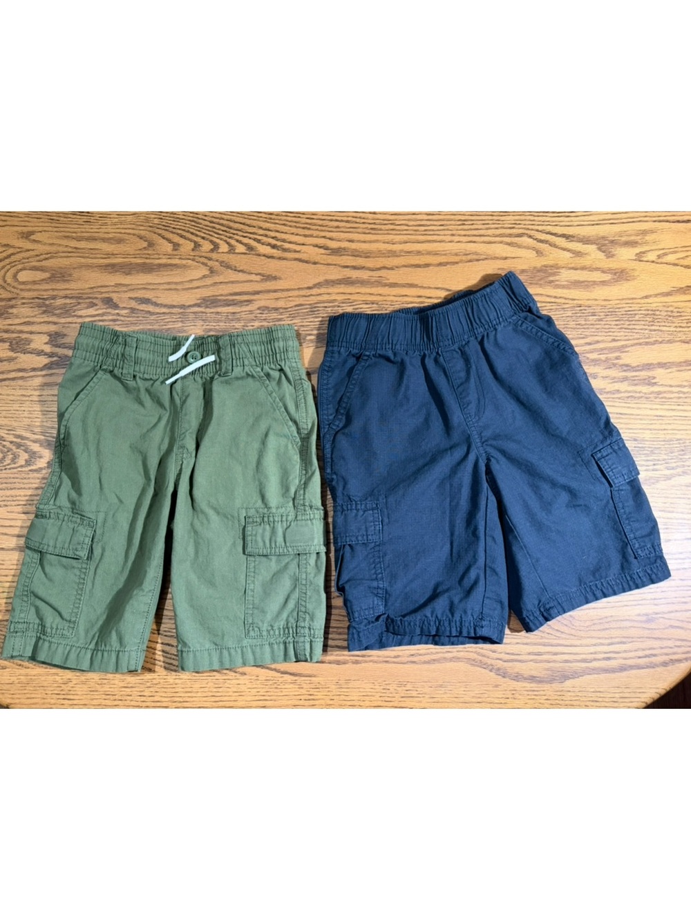 The Children's Place Olive Green & Navy Cargo Shorts Set
